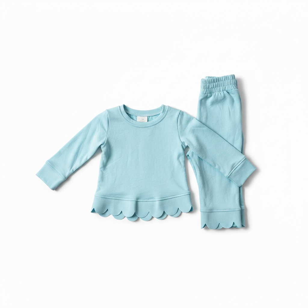Blue scallop 2pc Set