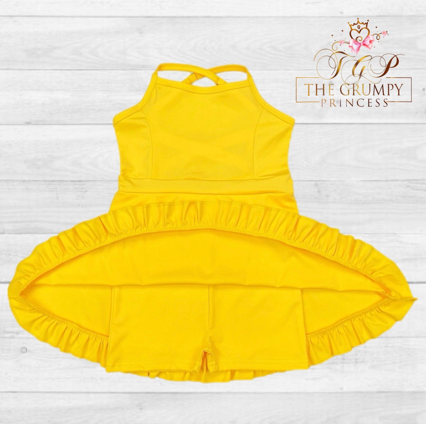 Girls yellow athletic dress