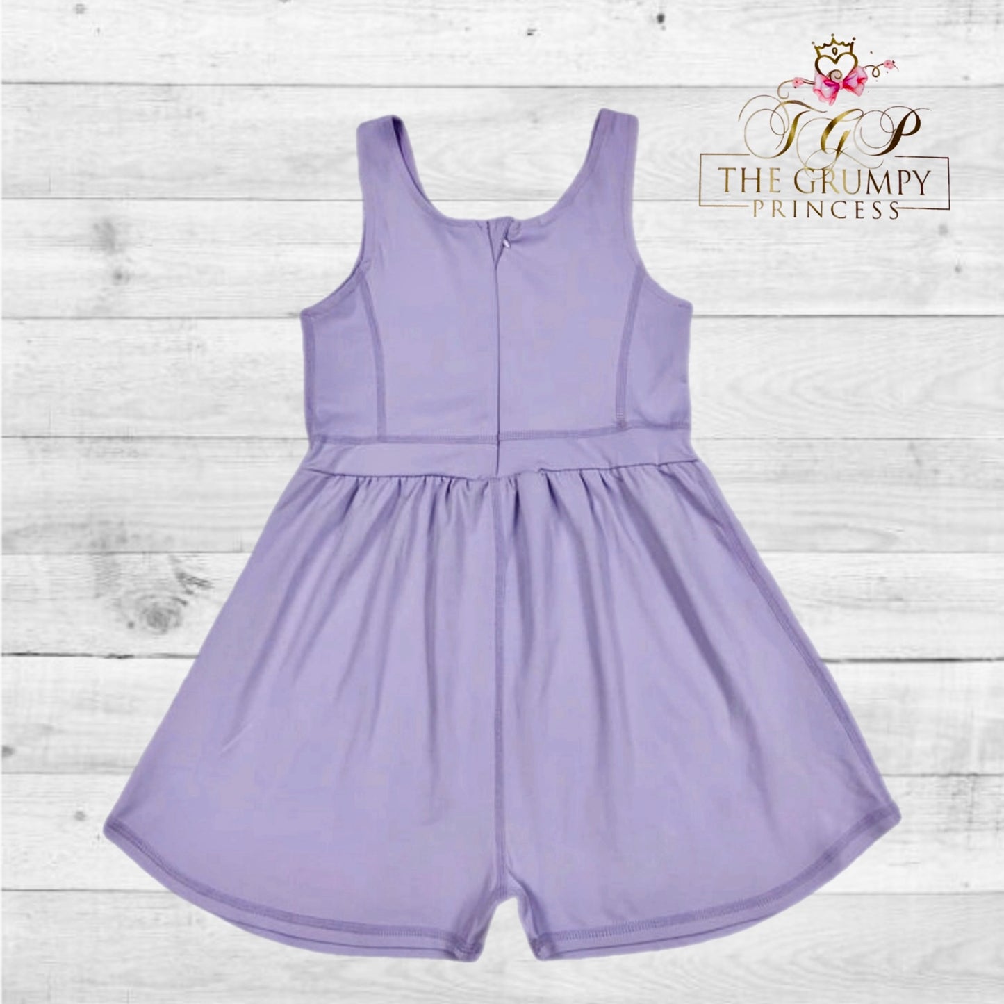 Lavender girls sleeveless romper