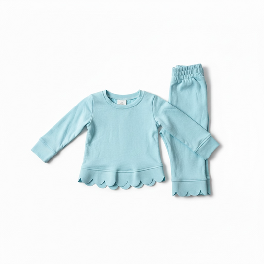 Blue scallop 2pc Set