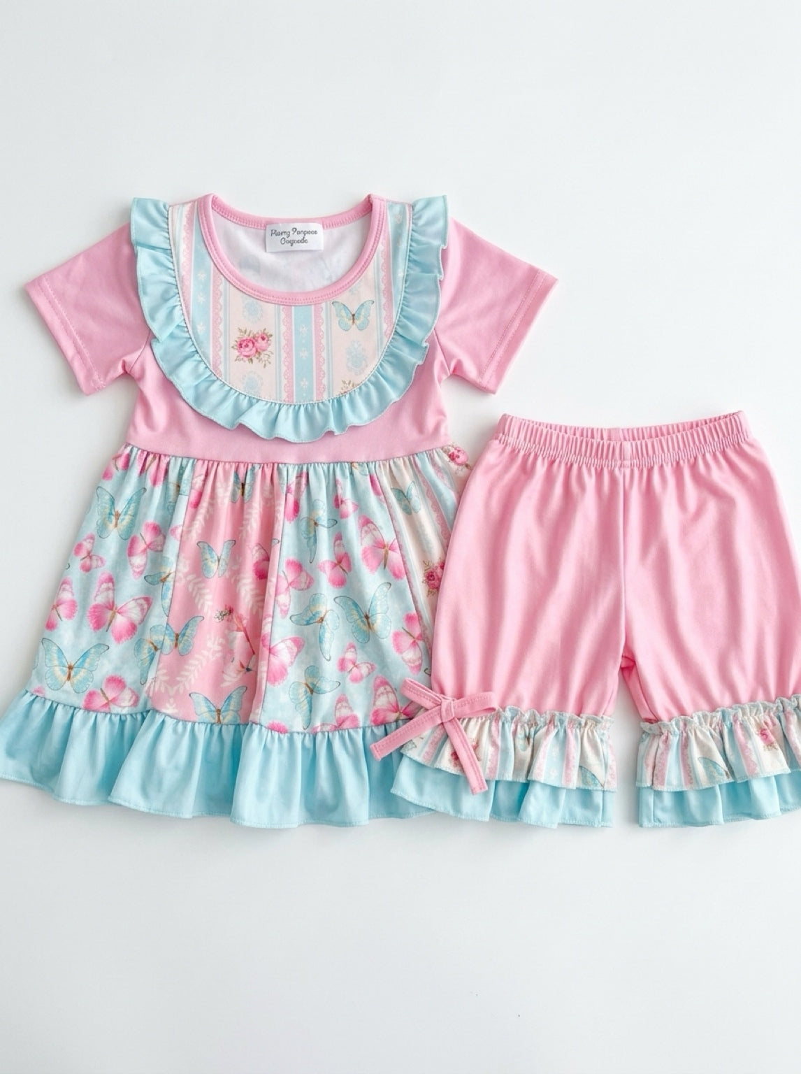 Butterfly Ruffle Tunic and Short Set