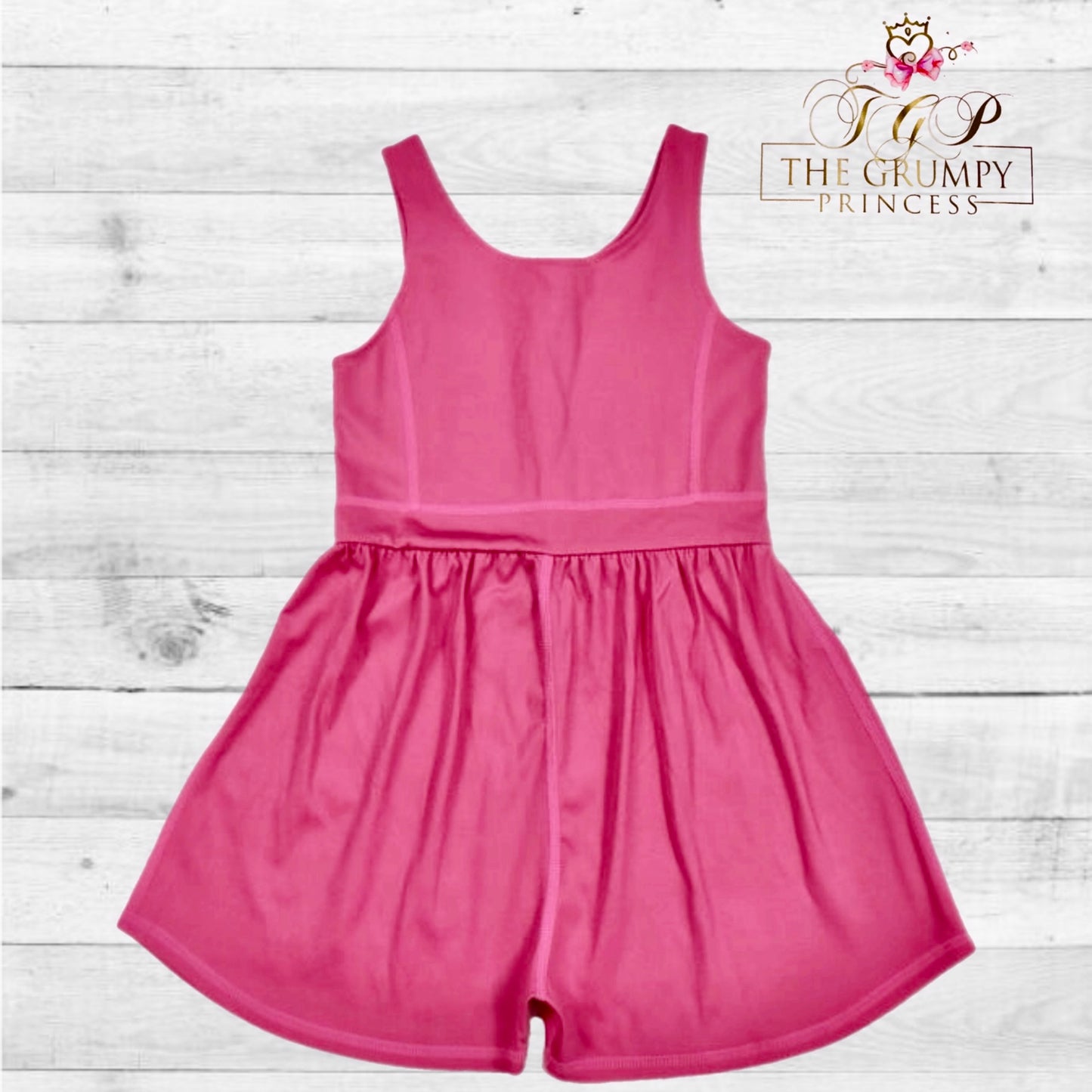Hot pink girls sleeveless romper