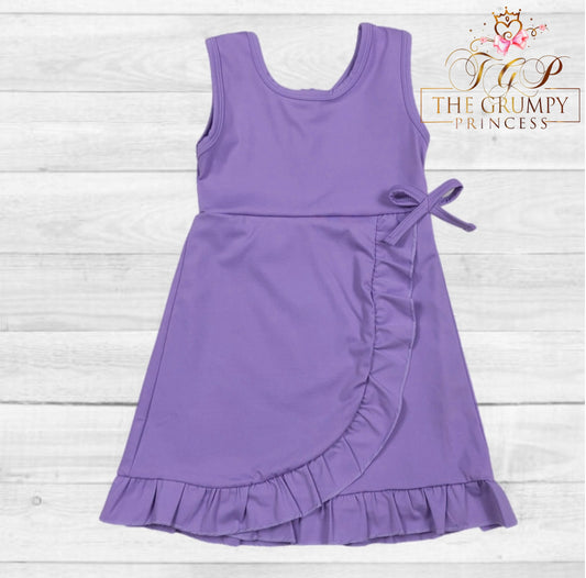 Girls Purple Athletic Dress