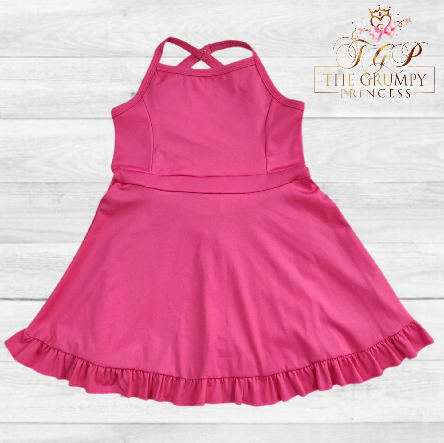 Girls Hot Pink Athletic Dress