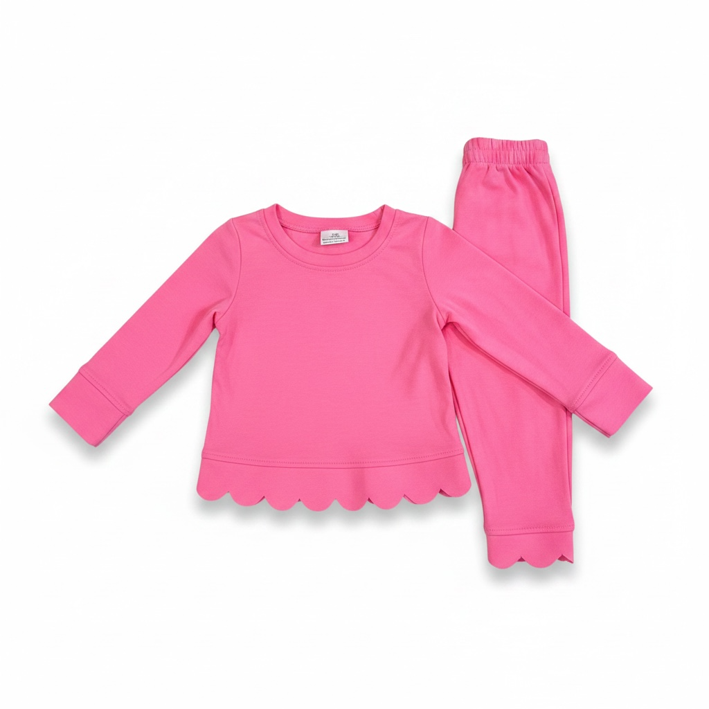 Pink scallop 2pc Set