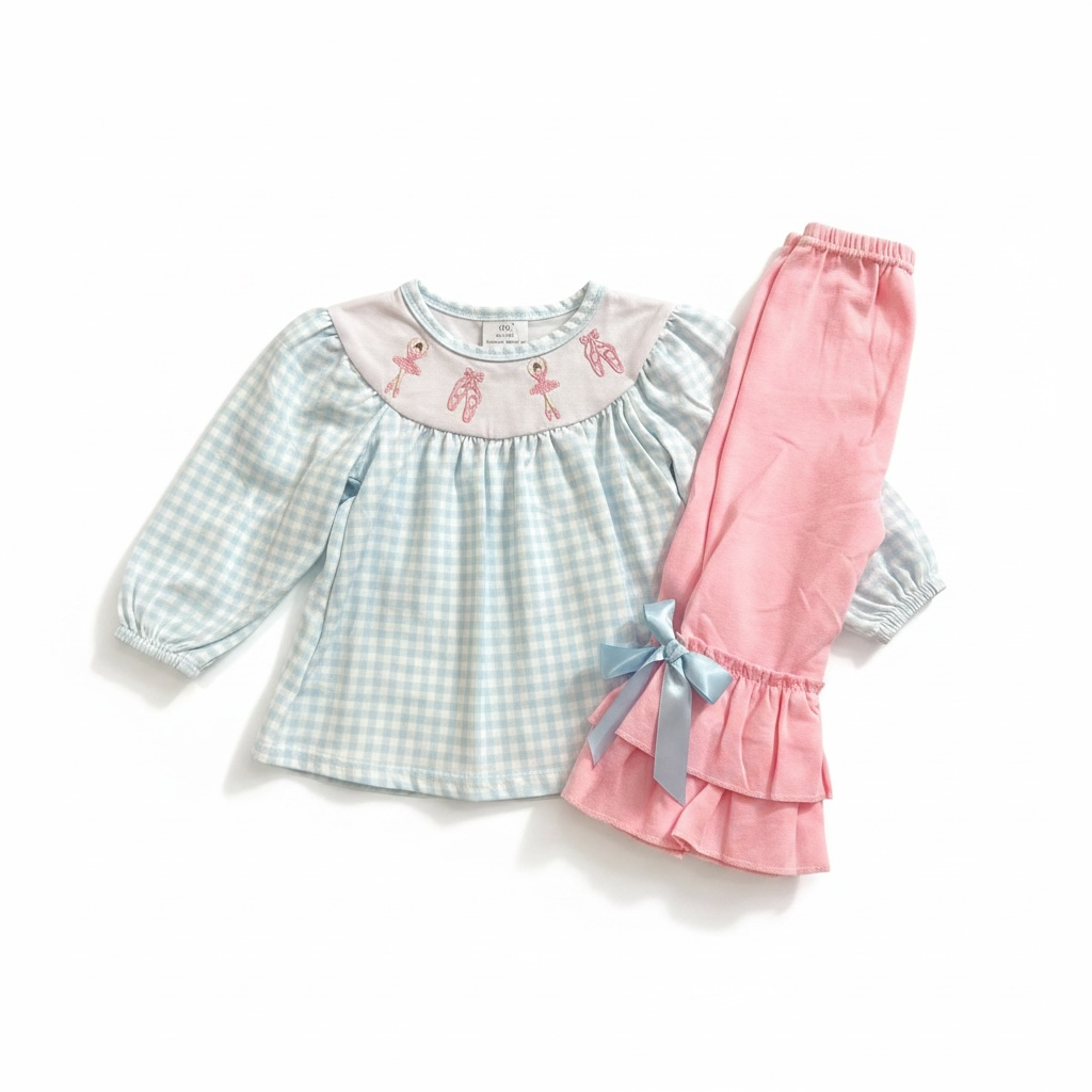 Embroidered ballet 2pc Set