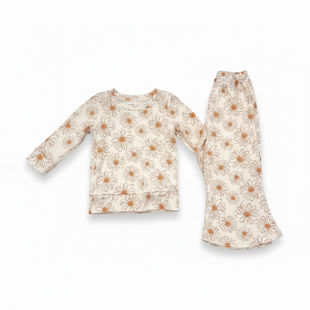 Beige floral 2pc Set