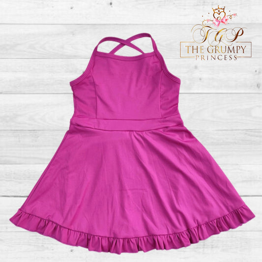Girls Fuchsia Atheletic Dress