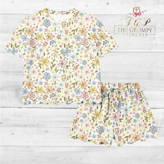 Wildflower Girls Scalloped Set