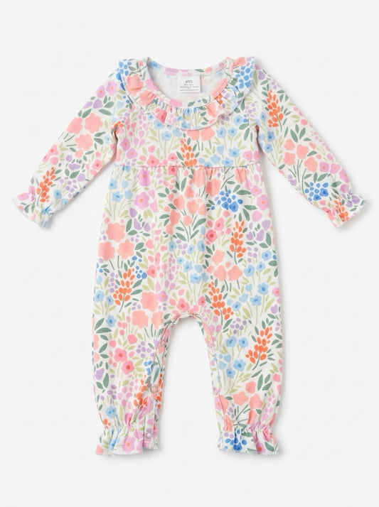 Colorful floral romper