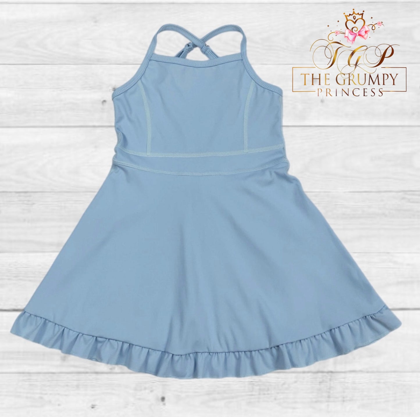 Girls Powder Blue Athletic Dress