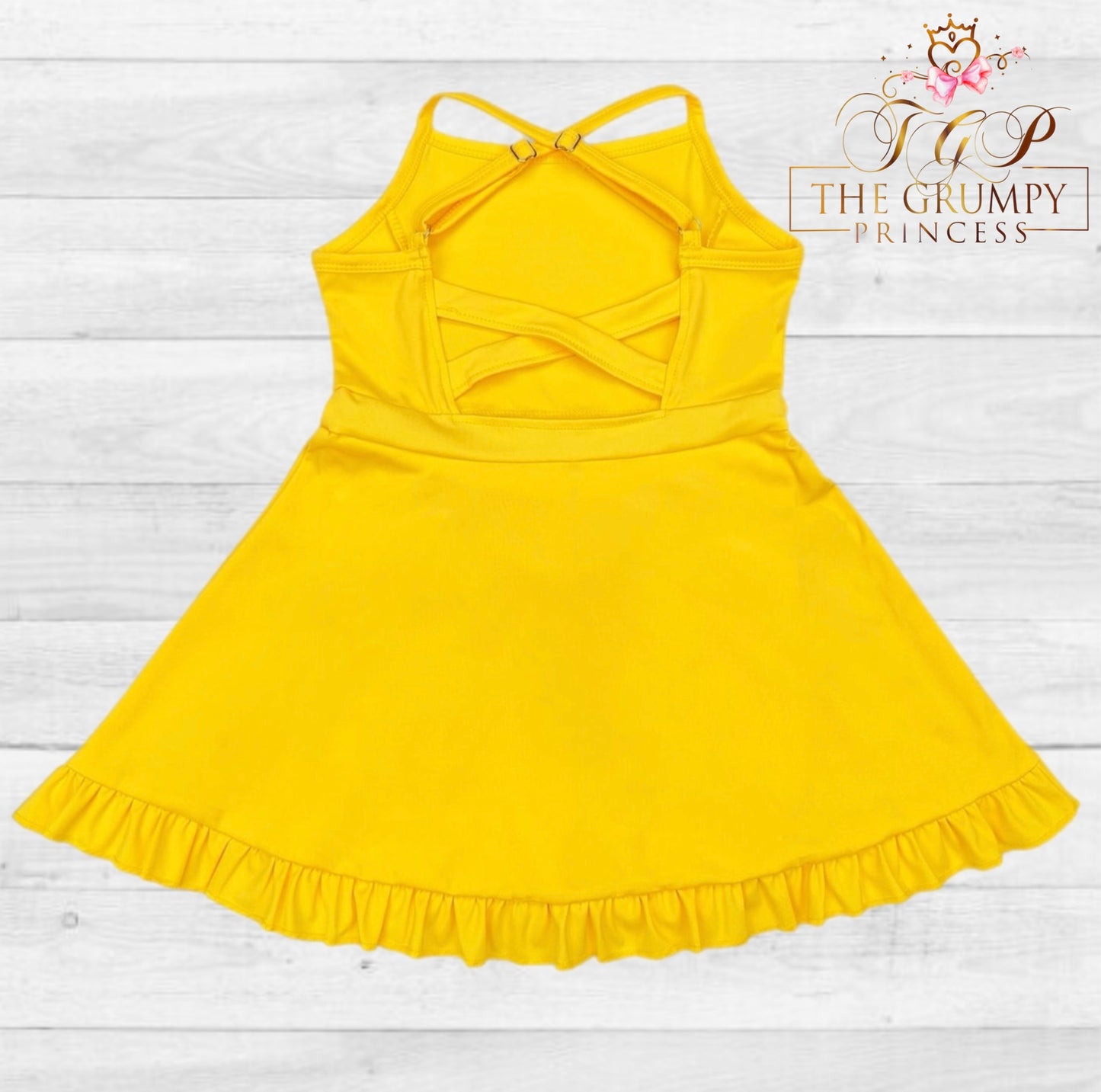 Girls yellow athletic dress