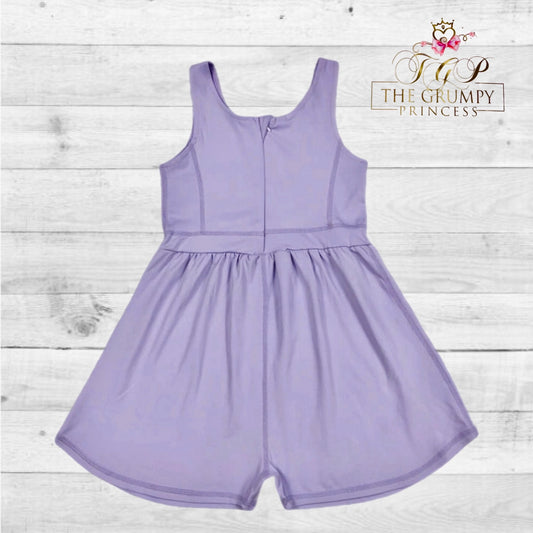 Lavender girls sleeveless romper