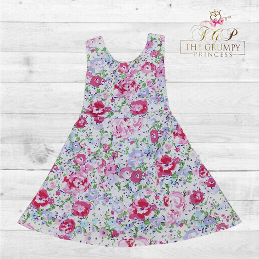 Girls Floral Athletic Dress
