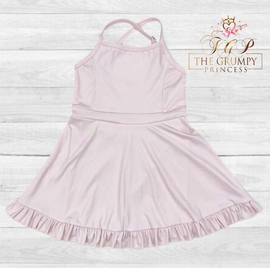 Girls Soft Pink Athletic Dress