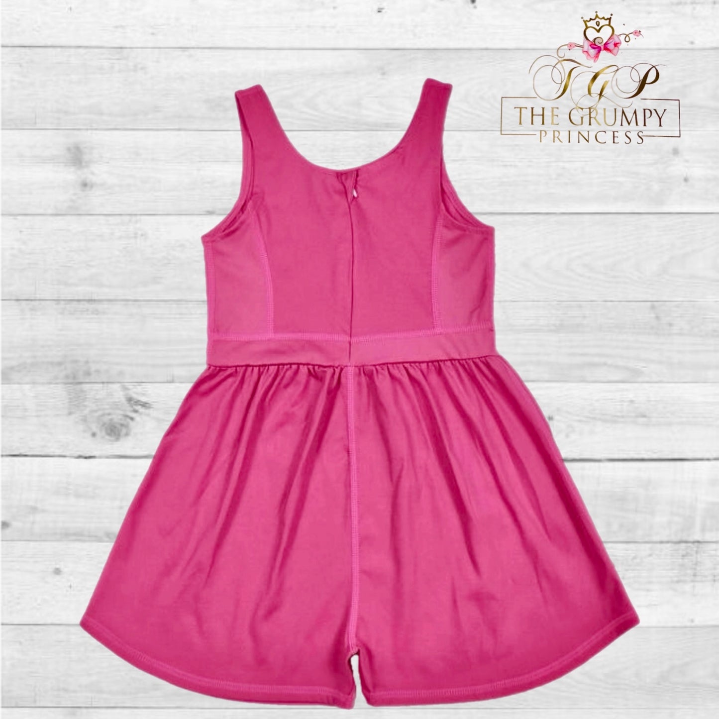 Hot pink girls sleeveless romper