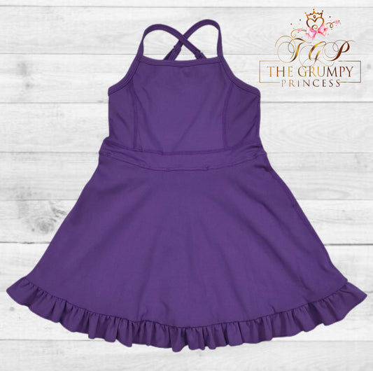 Girls Deep Purple Athletic Dress